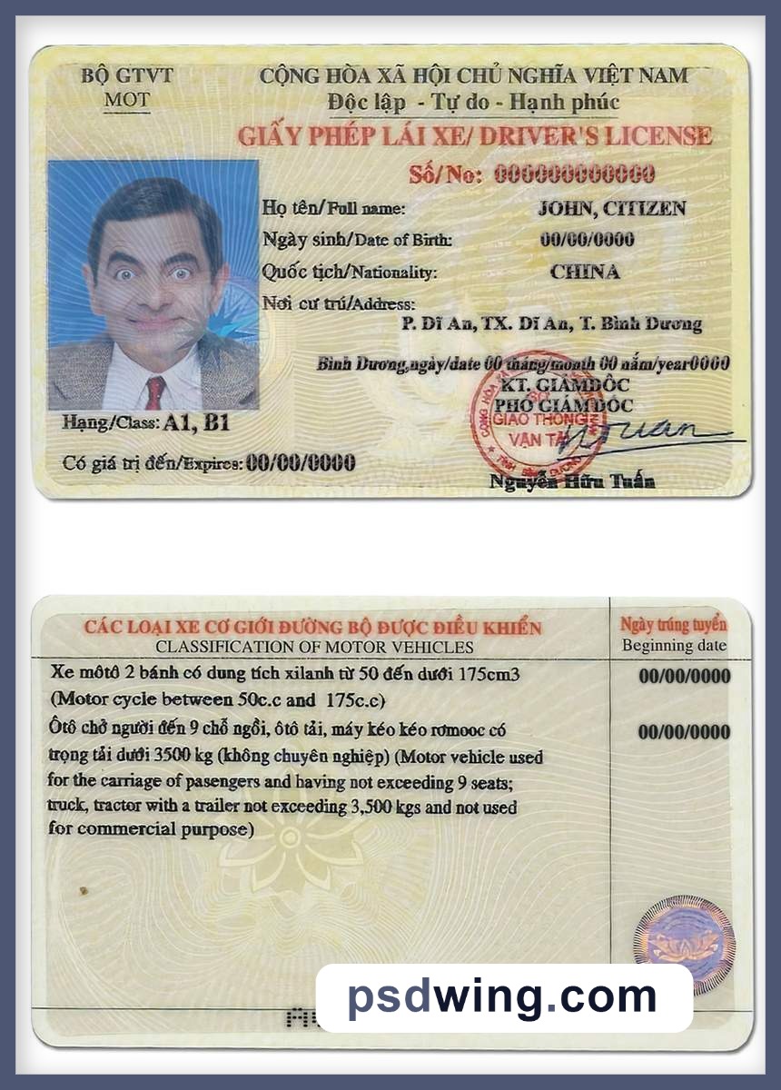 Vietnam Driving License